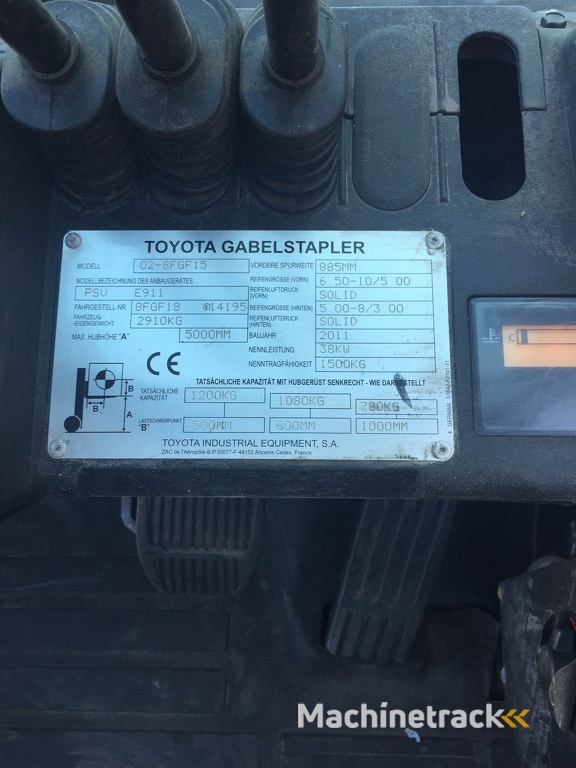 Toyota 02-8FGF15 Nette Toyota 1500kg 5583hr