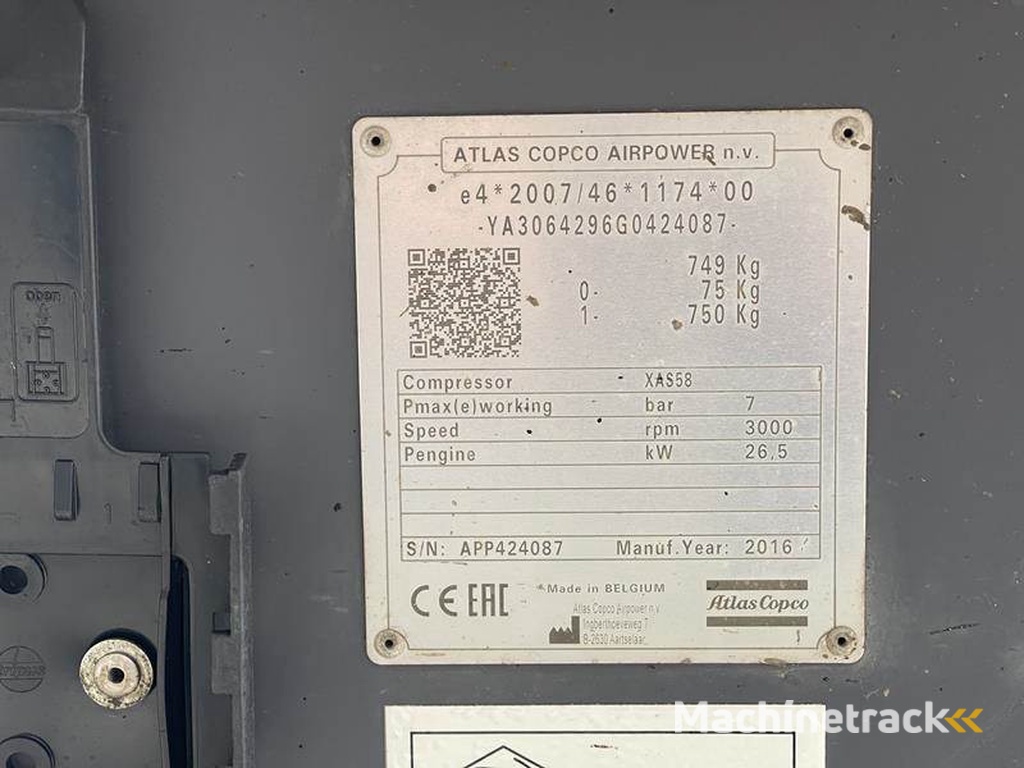 Atlas Copco XAS 58 KD