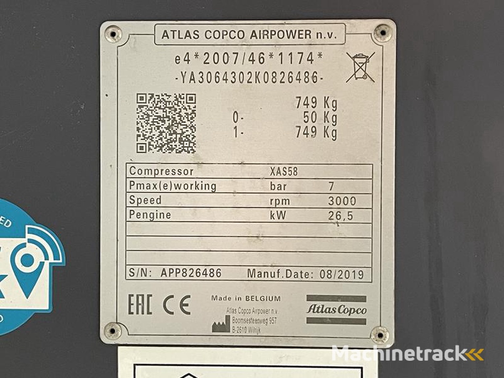 Atlas Copco XAS 58 KD