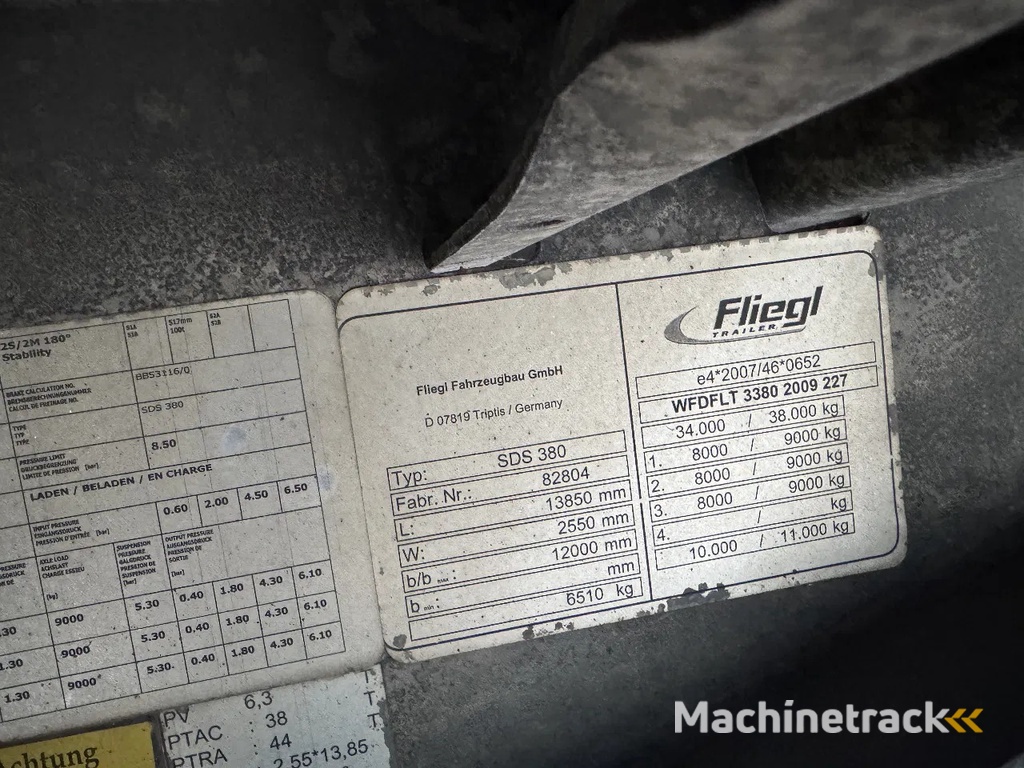 Fliegl SDS 380 Dhollandia DHSMR.20 2000 KG