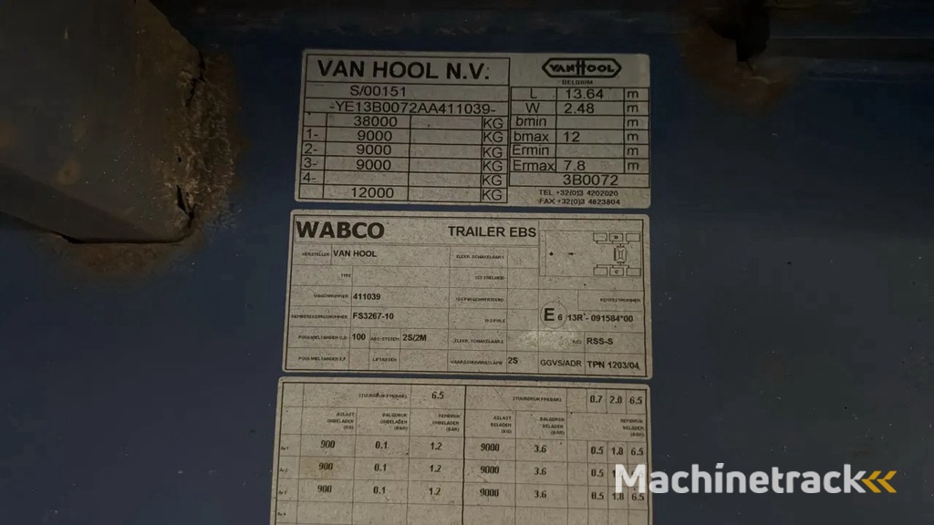 Van Hool 3B0072 - BPW - DISC