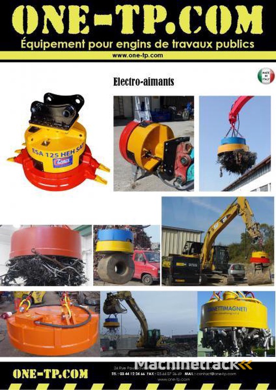 ONE-TP Electro-aimant pour pelle de 2 à 70 tonnes