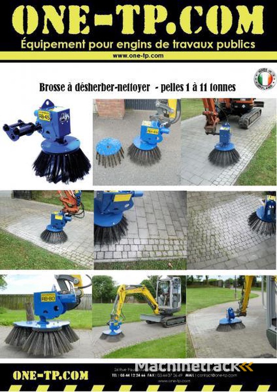 ONE-TP Brosse desherbage nettoyage pour pelles 3-11 tonnes