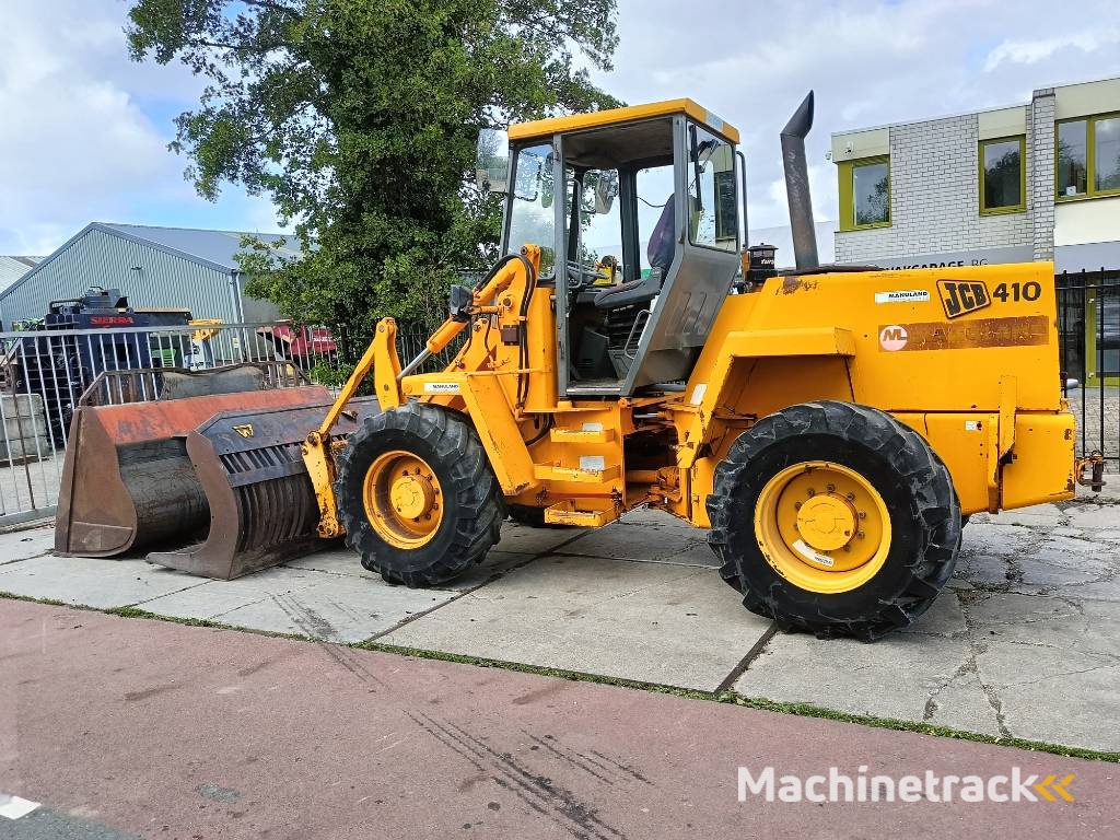 JCB 410 shovel wiellader loader + 2 bakken 4x4 robuust