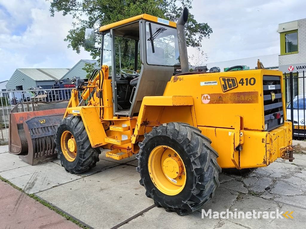 JCB 410 shovel wiellader loader + 2 bakken 4x4 robuust