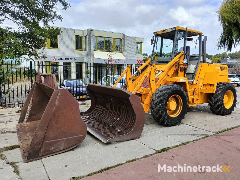 JCB 410 shovel wiellader loader + 2 bakken 4x4 robuust