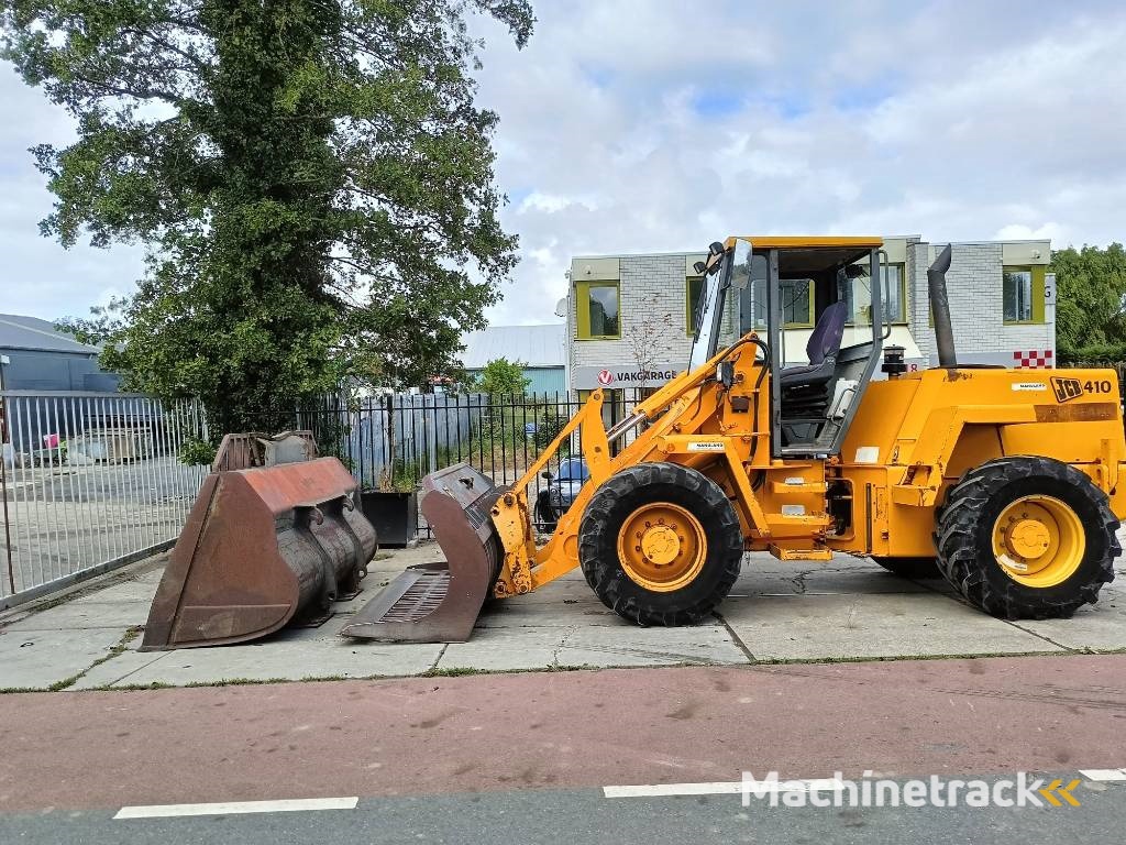 JCB 410 shovel wiellader loader + 2 bakken 4x4 robuust
