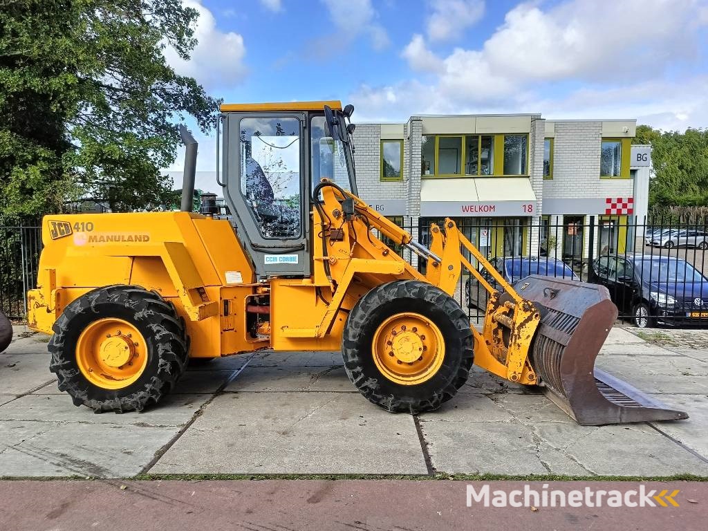 JCB 410 shovel wiellader loader + 2 bakken 4x4 robuust
