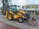 Minituur van Volvo BL 61 + graaflaad combinatie backhoe loader lader