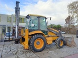Minituur van Volvo BL 61 + graaflaad combinatie backhoe loader lader