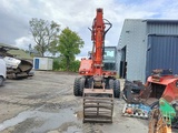 Minituur van Fiat-Hitachi FH120W bandenkraan Wheel Excavator graafmachine