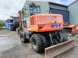 Minituur van Fiat-Hitachi FH120W bandenkraan Wheel Excavator graafmachine