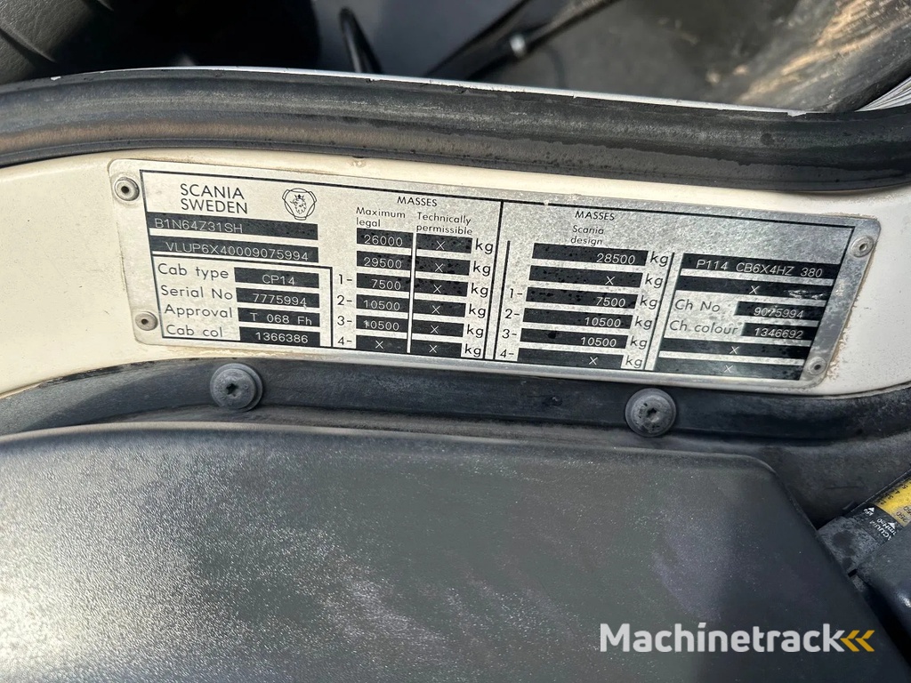 Scania P114-380 6x4 / Schwing Stetter AM 7 / BP400 / Chape en ciment / Cement dekvloer / Cement screed