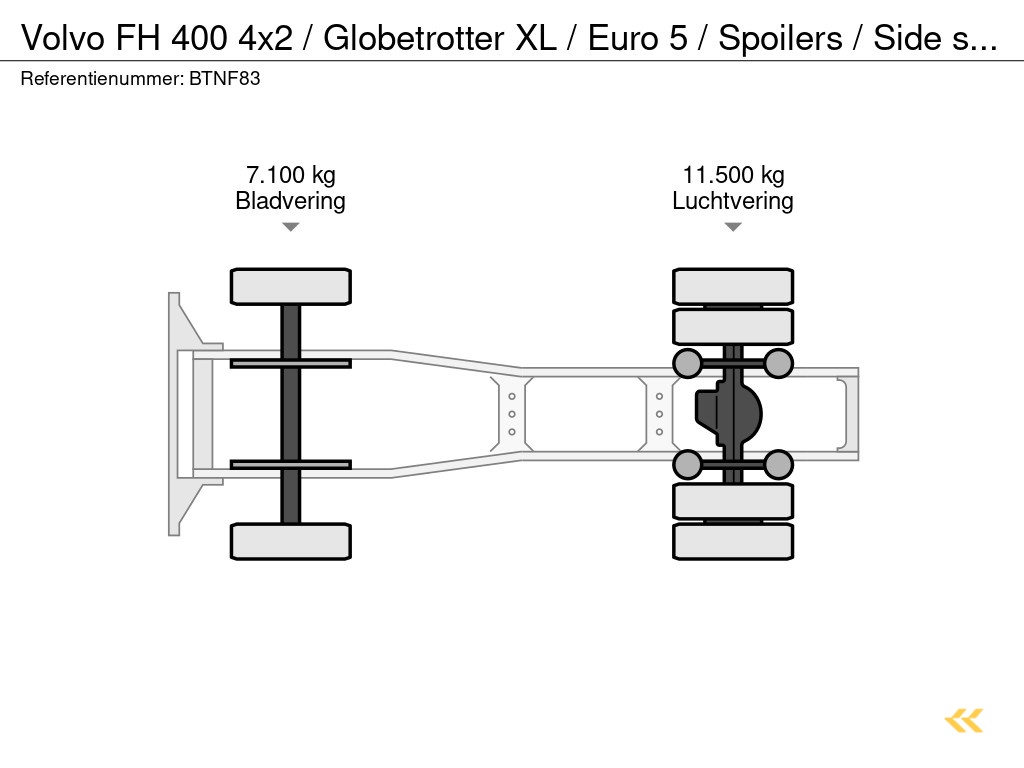 Volvo FH 400 4x2 / Globetrotter XL / Euro 5 / Spoilers / Side skirts