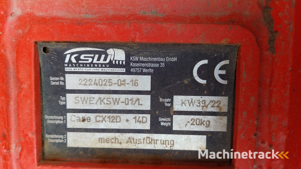 Case mech MS01 quick coupler / 25mm pins