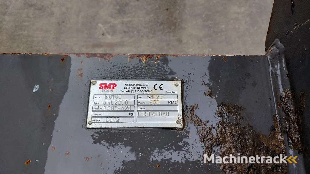 SMP hydraulic tilting bucket / 80mm pins / Hitachi zx210