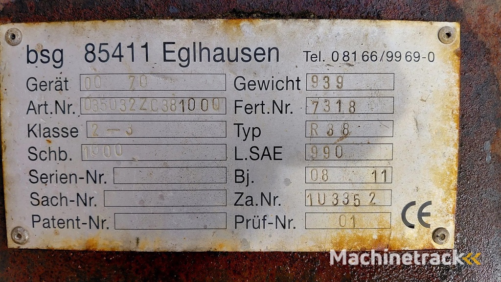 Oil Quick OQ70 S70 digging bucket / 1m wide / 1m3