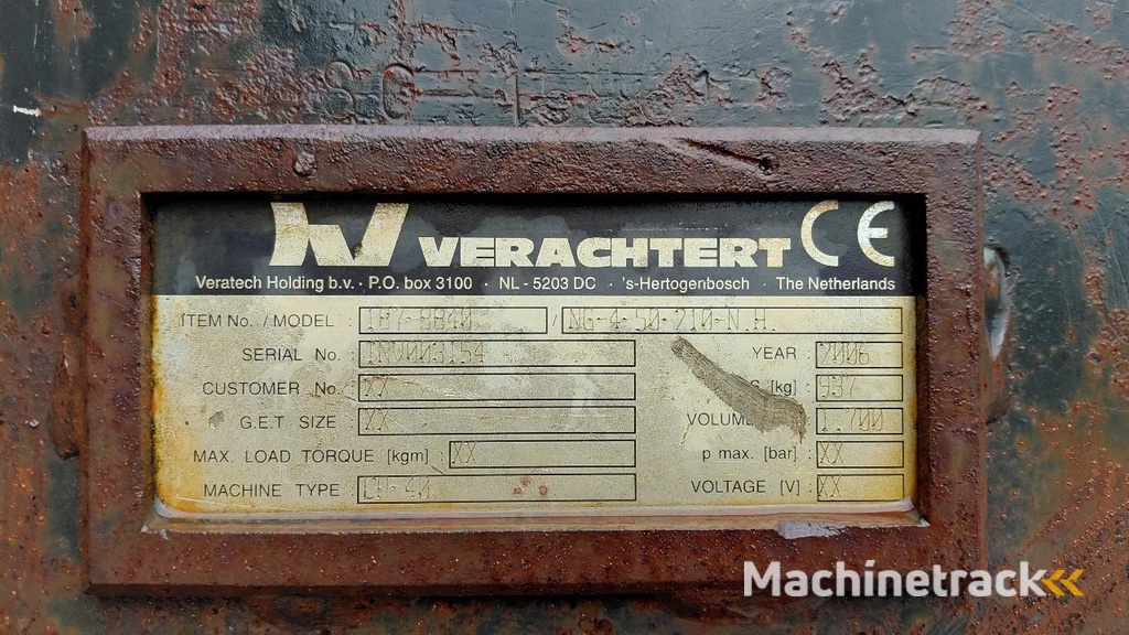 Verachtert CW30 / CW40 cleaning bucket / 1.7m3 / 2.10m