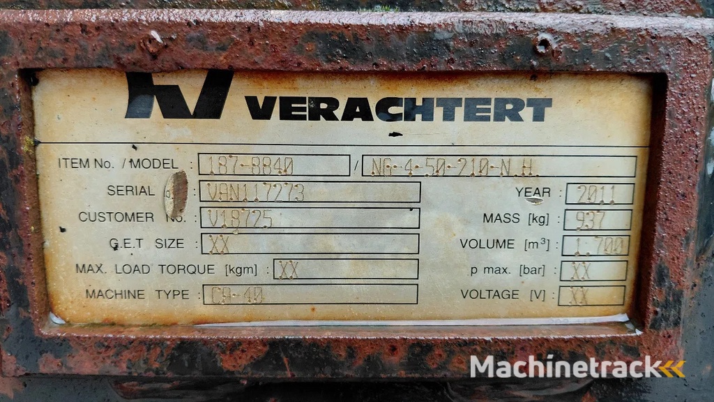 Verachtert CW30 / CW40 cleaning bucket / 1.7m3 / 2.10m wide