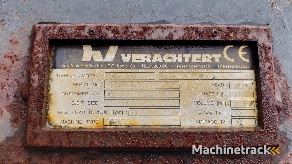 Verachtert CW45 cleaning bucket / 2.20m wide / 2.3m3
