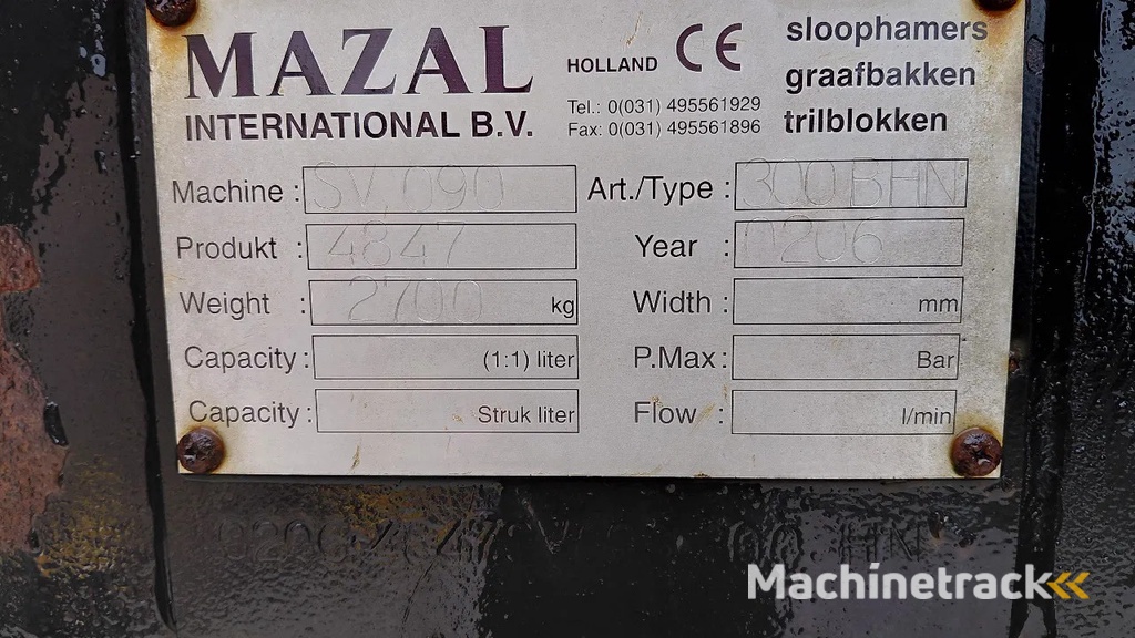 Volvo EC750 EC700 Cleaning bucket / 120mm pins / UNUSED