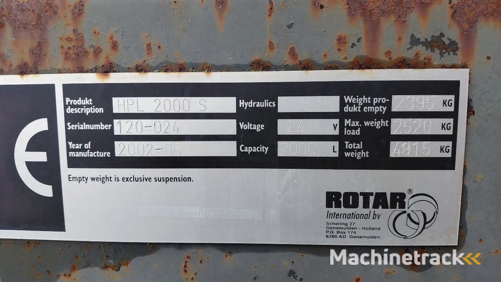 ROTAR Screening bucket / volvo lundberg coupling