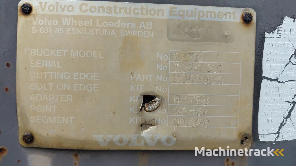 Volvo L150 bucket / 4m3 / lundberg coupler