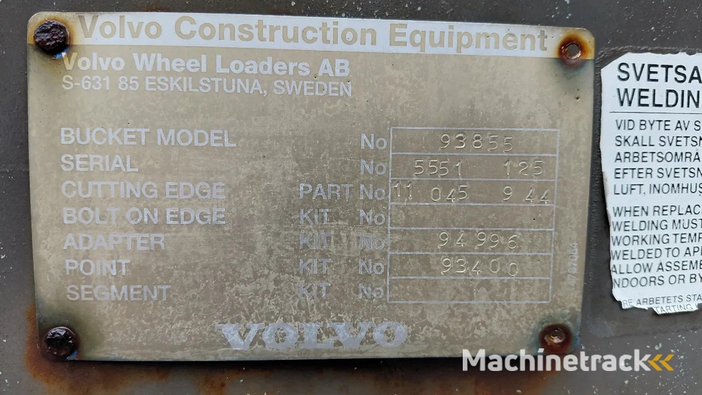 Volvo L90 Loading bucket with teeth