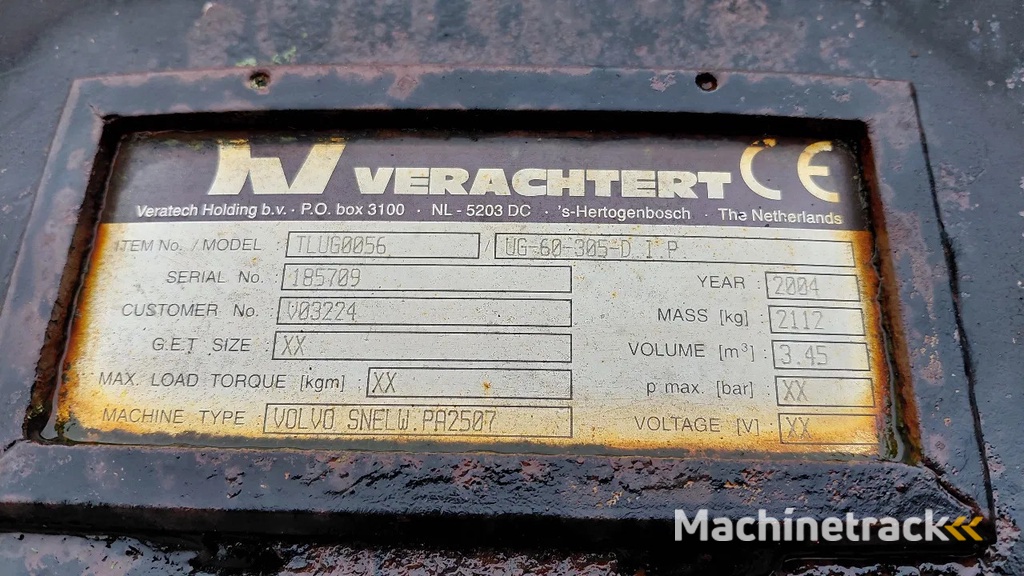 Verachtert Skeleton bucket / 3.45m3 / System 2007 2008