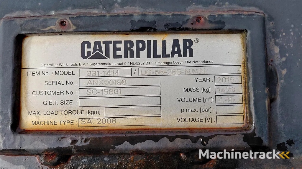Caterpillar Skeleton bucket for wheel loader / system 2000 / 2.85m wide / as good as new