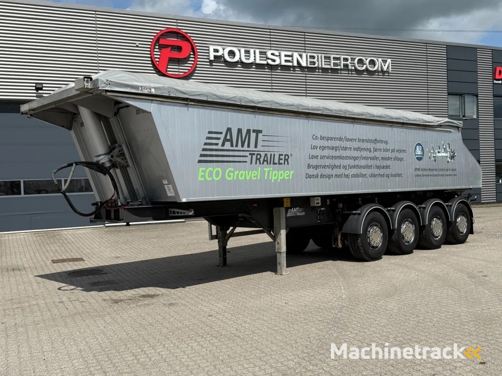 AMT 4-axle 36m3 tiptrailer with aut. tarpaulin roof