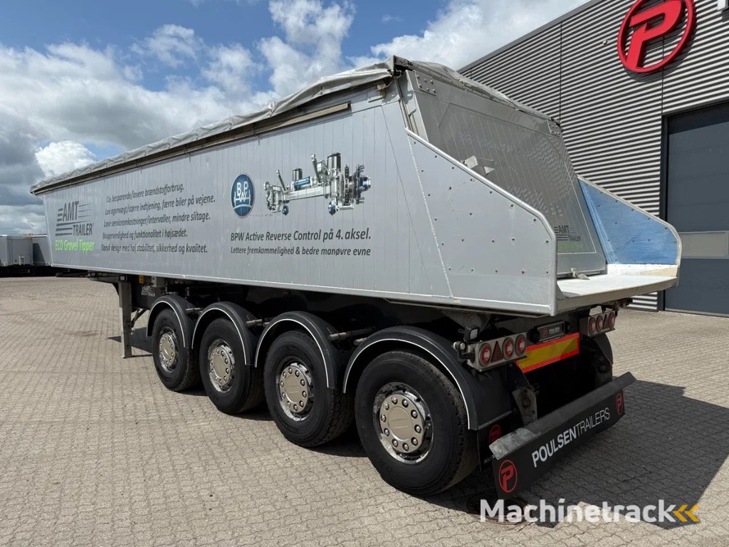 AMT 4-axle 36m3 tiptrailer with aut. tarpaulin roof
