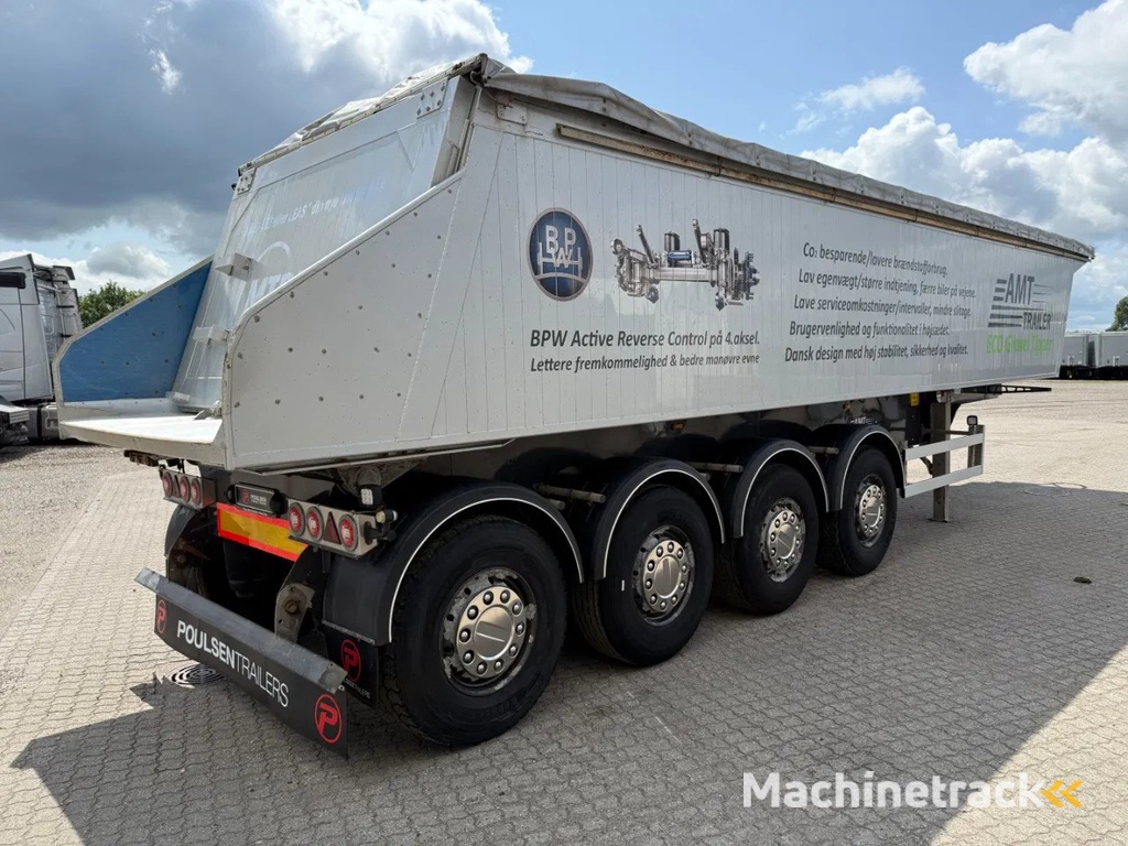 AMT 4-axle 36m3 tiptrailer with aut. tarpaulin roof