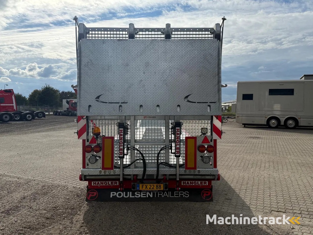 Hangler 3-axle Machinery trailer with hydraulik lift of platform