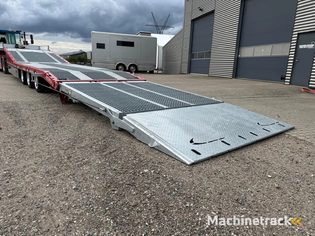 Hangler 3-axle Machinery trailer with hydraulik lift of platform
