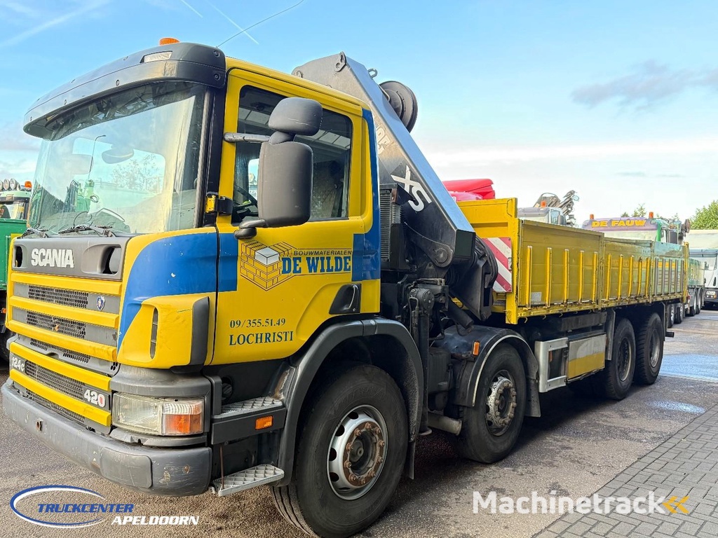 Scania P124-420 8x4 Naafreductie, Bladgeveerd, Handgeschakeld, HIAB 322 E5 TC11230