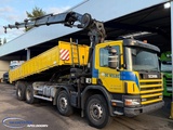 Minituur van Scania P124-420 8x4 Naafreductie, Bladgeveerd, Handgeschakeld, HIAB 322 E5 TC11230