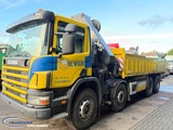 Minituur van Scania P124-420 8x4 Naafreductie, Bladgeveerd, Handgeschakeld, HIAB 322 E5 TC11230