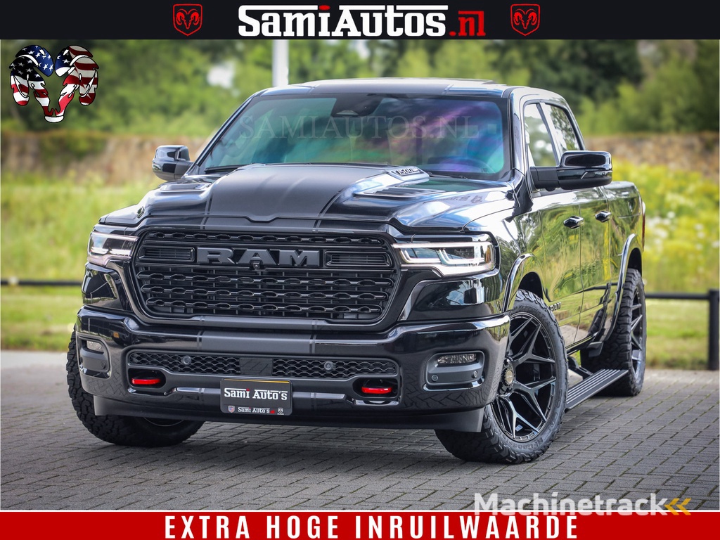 Dodge Ram 1500 Limited Night H.O  540HP 706Nm | Massage + Full Option | De Meest Luxe en Volle Pick-Up in zijn Klasse | Comfortabele Dubbele Cabine met Royale 5 Zitplaatsen | BPM vrij | Nu Leverbaar uit Voorraad | Voorraad Nr 2348 - 5158