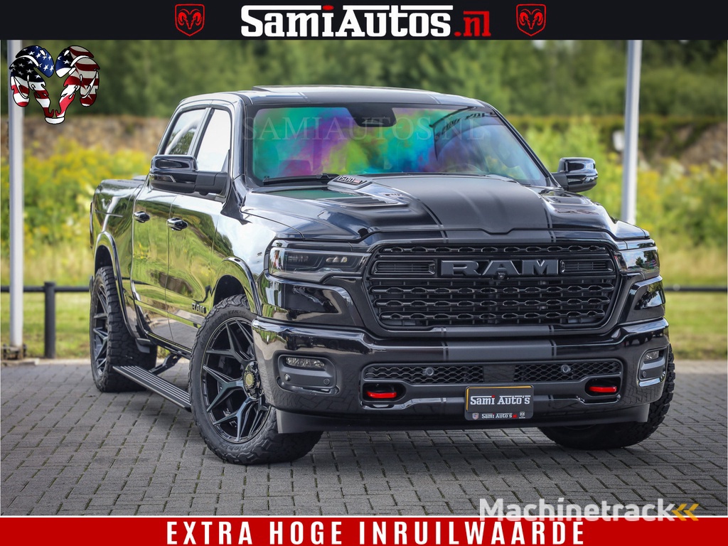 Dodge Ram 1500 Limited Night H.O  540HP 706Nm | Massage + Full Option | De Meest Luxe en Volle Pick-Up in zijn Klasse | Comfortabele Dubbele Cabine met Royale 5 Zitplaatsen | BPM vrij | Nu Leverbaar uit Voorraad | Voorraad Nr 2348 - 5158