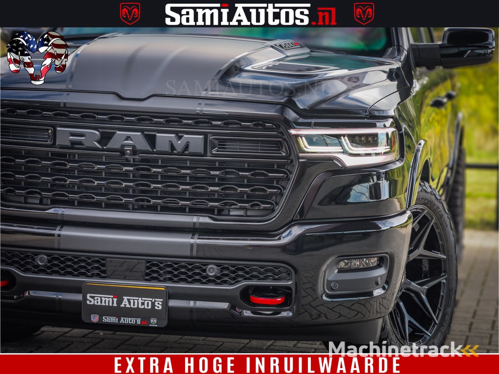 Dodge Ram 1500 Limited Night H.O  540HP 706Nm | Massage + Full Option | De Meest Luxe en Volle Pick-Up in zijn Klasse | Comfortabele Dubbele Cabine met Royale 5 Zitplaatsen | BPM vrij | Nu Leverbaar uit Voorraad | Voorraad Nr 2348 - 5158