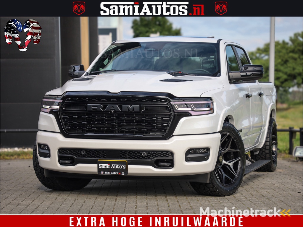 Dodge Ram 1500 1500 Limited Night High Output 540HP 706Nm | Massage + Full Option | De Meest Luxe en Volle Pick-Up in zijn Klasse | Comfortabele Dubbele Cabine met Royale 5 Zitplaatsen | BPM vrij | Nu Leverbaar uit Voorraad | Voorraad Nr 2298 - 7479