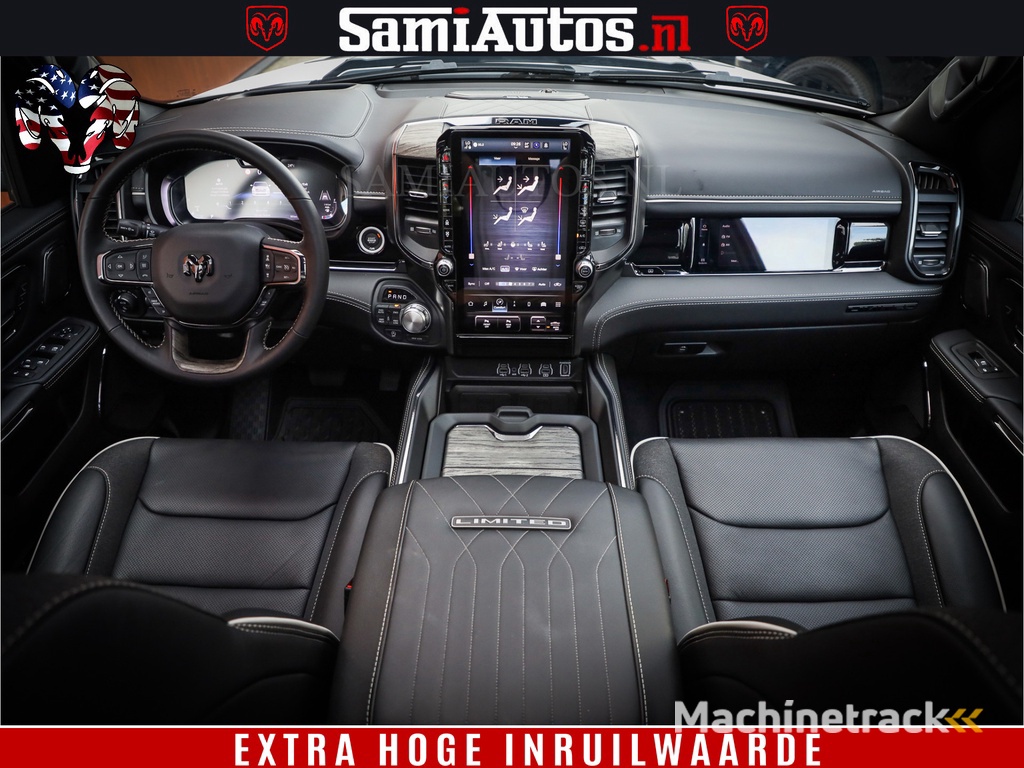 Dodge Ram 1500 1500 Limited Night High Output 540HP 706Nm | Massage + Full Option | De Meest Luxe en Volle Pick-Up in zijn Klasse | Comfortabele Dubbele Cabine met Royale 5 Zitplaatsen | BPM vrij | Nu Leverbaar uit Voorraad | Voorraad Nr 2298 - 7479