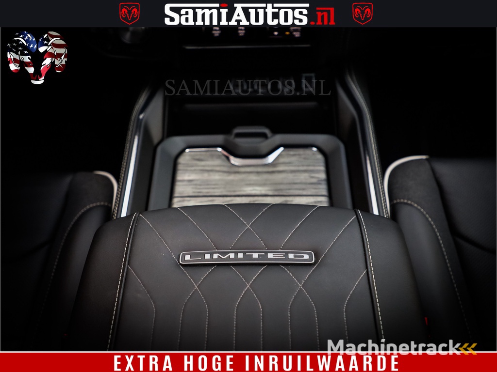 Dodge Ram 1500 1500 Limited Night High Output 540HP 706Nm | Massage + Full Option | De Meest Luxe en Volle Pick-Up in zijn Klasse | Comfortabele Dubbele Cabine met Royale 5 Zitplaatsen | BPM vrij | Nu Leverbaar uit Voorraad | Voorraad Nr 2298 - 7479
