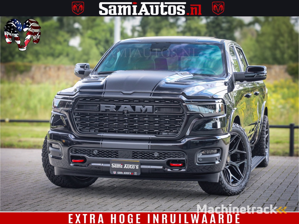Dodge Ram 1500 Limited Night High Output 540HP 706Nm | Massage + Full Option | De Meest Luxe en Volle Pick-Up in zijn Klasse | Comfortabele Dubbele Cabine met Royale 5 Zitplaatsen | BPM vrij | Nu Leverbaar uit Voorraad | Voorraad Nr 2318 - 5415
