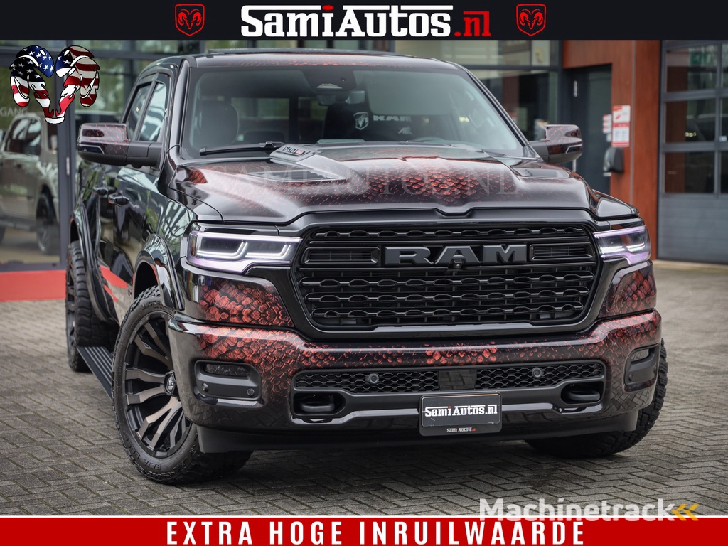 Dodge Ram COBRA EDITION | All-In Prijs | 1500 Limited Night High Output 540HP 706Nm | Massage + Full Option | De Meest Luxe en Volle Pick-Up in zijn Klasse | Comfortabele Dubbele Cabine met Royale 5 Zitplaatsen | BPM vrij | Nu Leverbaar uit Voorraad | Voo