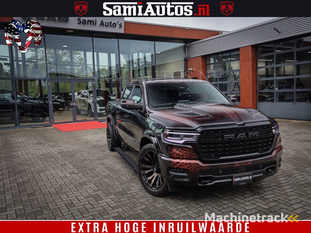 Dodge Ram COBRA EDITION | All-In Prijs | 1500 Limited Night High Output 540HP 706Nm | Massage + Full Option | De Meest Luxe en Volle Pick-Up in zijn Klasse | Comfortabele Dubbele Cabine met Royale 5 Zitplaatsen | BPM vrij | Nu Leverbaar uit Voorraad | Voo