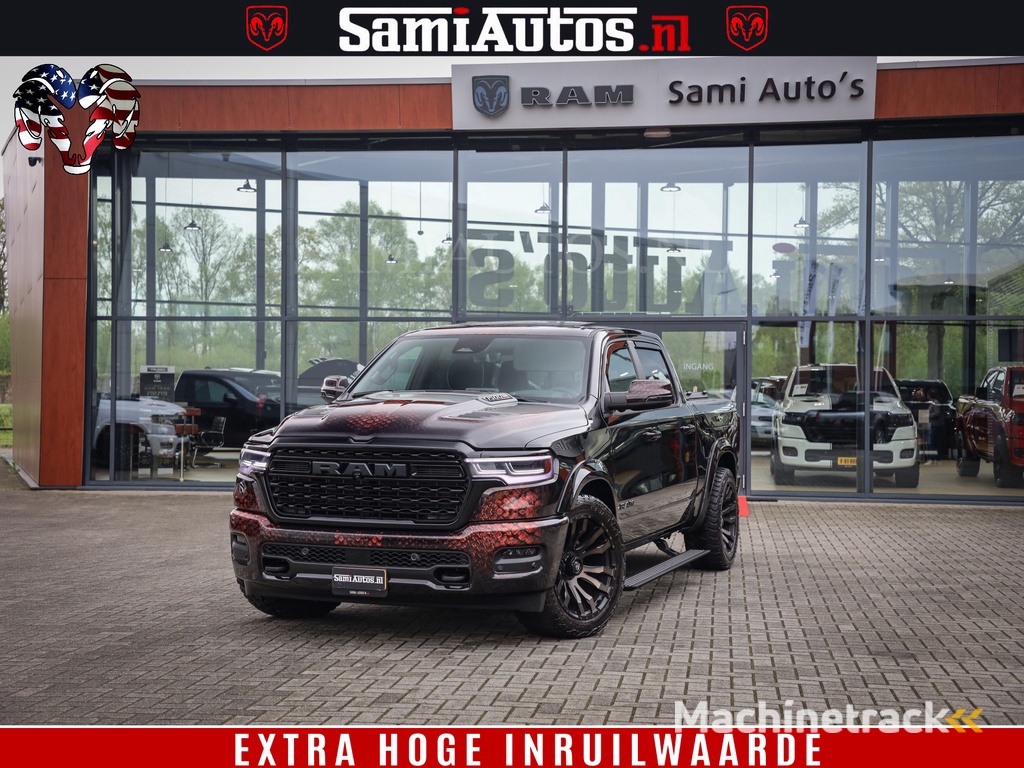 Dodge Ram COBRA EDITION | All-In Prijs | 1500 Limited Night High Output 540HP 706Nm | Massage + Full Option | De Meest Luxe en Volle Pick-Up in zijn Klasse | Comfortabele Dubbele Cabine met Royale 5 Zitplaatsen | BPM vrij | Nu Leverbaar uit Voorraad | Voo