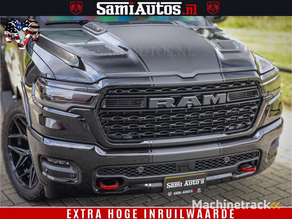 Dodge Ram 1500 Limited Night High Output 540HP 706Nm | Massage + Full Option | De Meest Luxe en Volle Pick-Up in zijn Klasse | Comfortabele Dubbele Cabine met Royale 5 Zitplaatsen | BPM vrij | Nu Leverbaar uit Voorraad | Voorraad Nr 2326 - 5169
