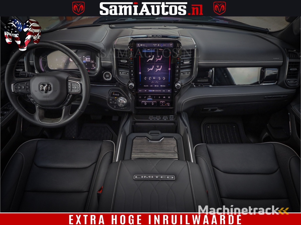 Dodge Ram 1500 Limited Night High Output 540HP 706Nm | Massage + Full Option | De Meest Luxe en Volle Pick-Up in zijn Klasse | Comfortabele Dubbele Cabine met Royale 5 Zitplaatsen | BPM vrij | Nu Leverbaar uit Voorraad | Voorraad Nr 2326 - 5169